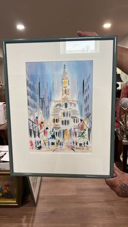 Philly City Hall Watercolor