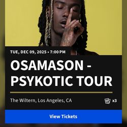 Osamason Los Angeles Tickets  