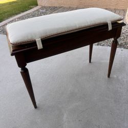 Wooden Bench With Cushion