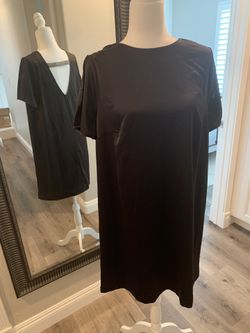 Black silky dress