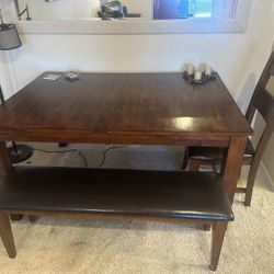 Expandable Dining Table With Bench