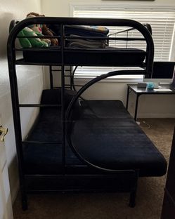 Futon Bunk Bed Black