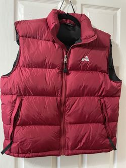 EMS Womens Size L Maroon Goose Down Fill Full Zip Puffer