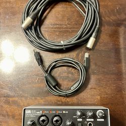 Yamaha Steinberg UR22mkii  (2-channel USB Interface) With USB Cable And MIC Cable (XLR)