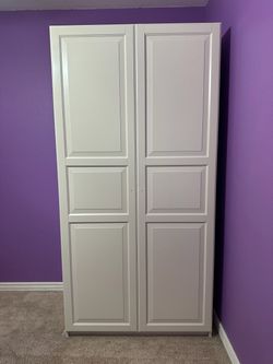 IKEA Pax Cabinet with Pullout Wire Baskets and Shelves