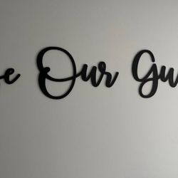 “Be Our Guest” Wood Cutout Sign 