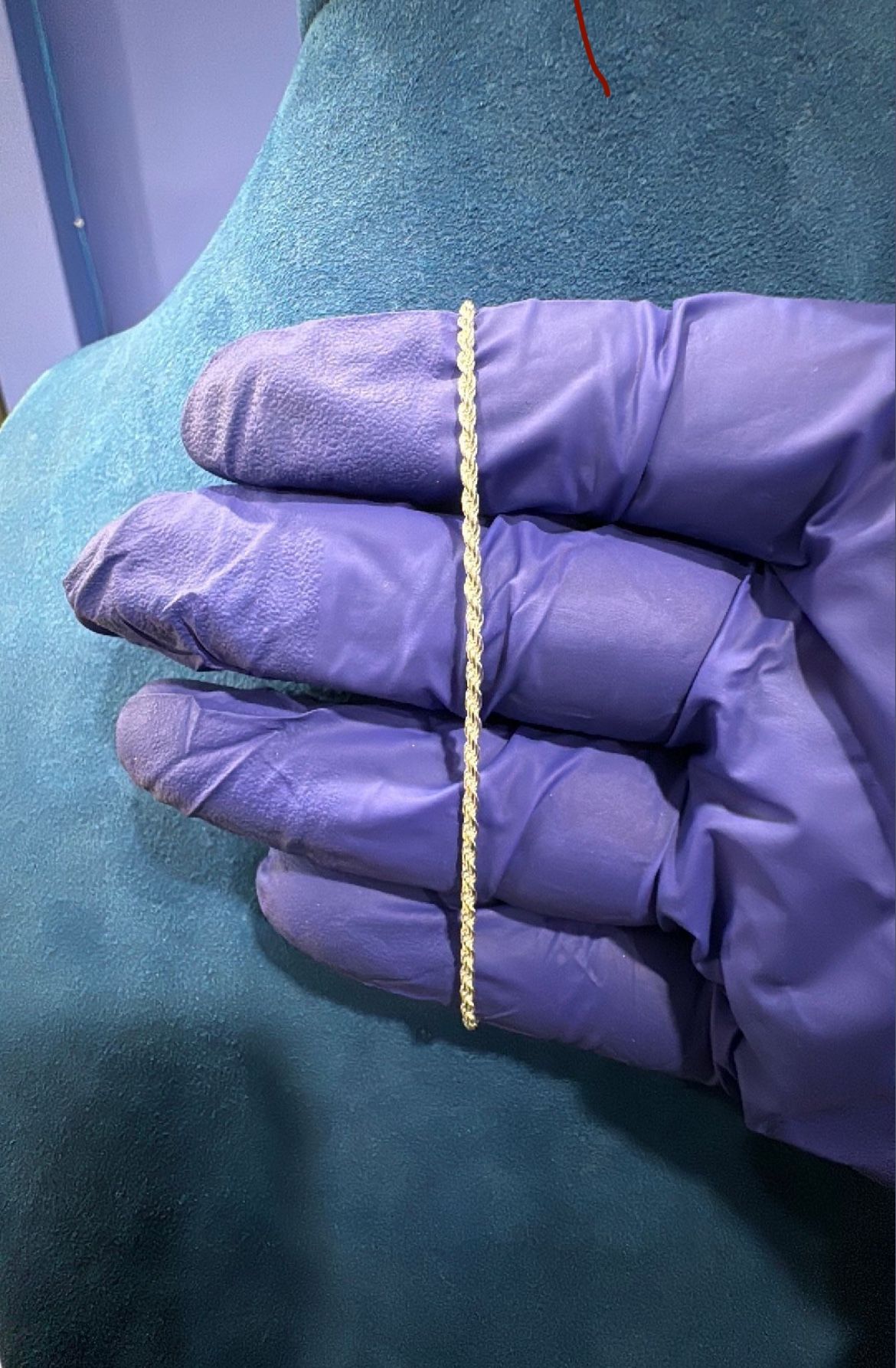 New Italy Solid 925 Sterling Silver 1.7MM 1.5g Thin Rope Bracelet 7"