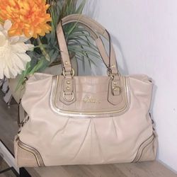 Coach Ashley Spectator Blush Pink Leather Satchel - EUC