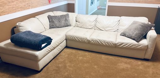 Leather sectional couch