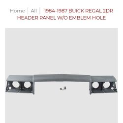 1(contact info removed) Buick Regal 2DR Header Panel w/o Emblem Hole