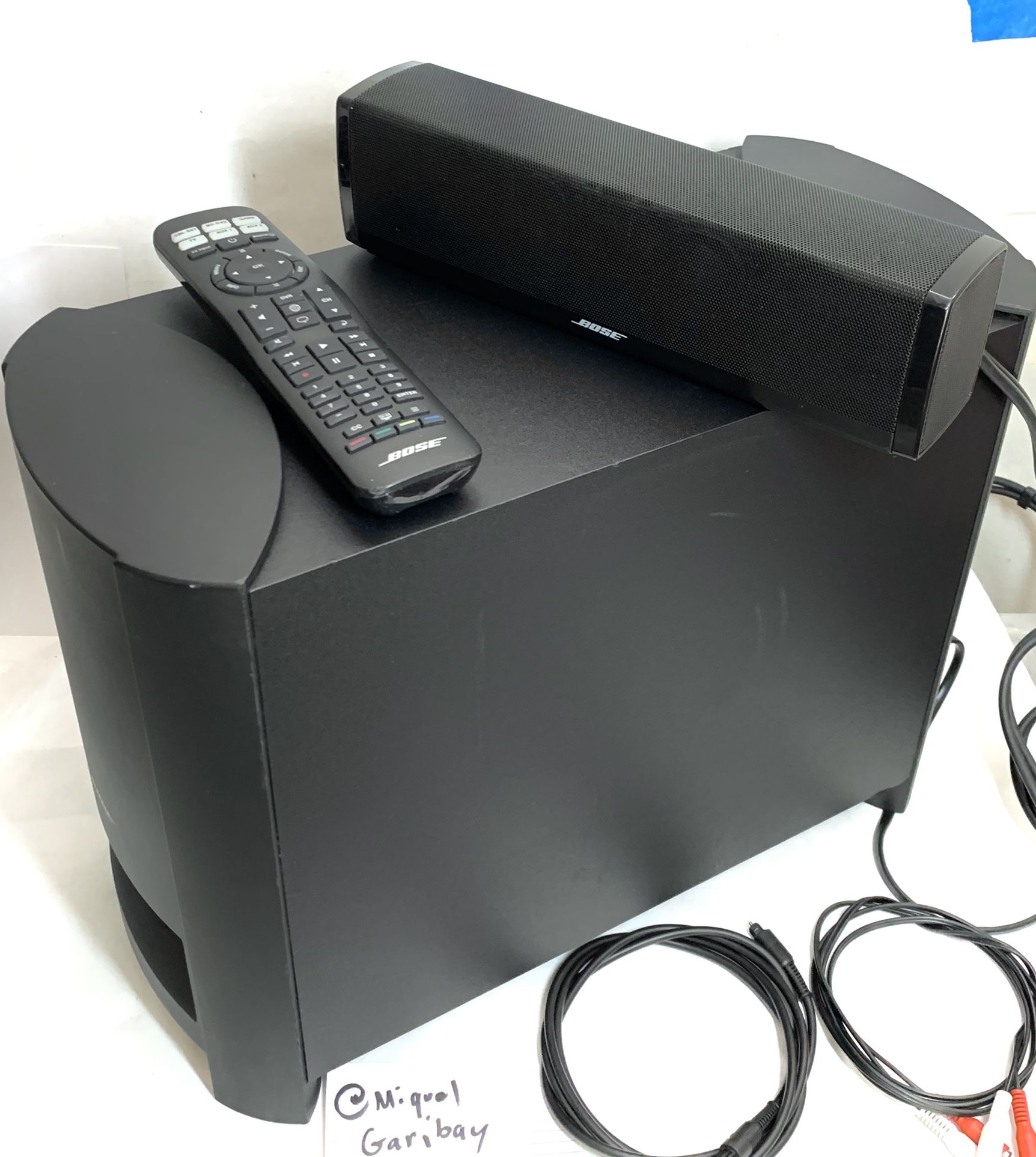 Bose Cinemate 15 Sound Bar Subwoofer Home Theater System with Remote