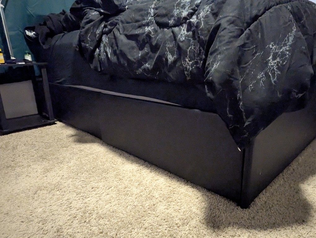 Queen Size Platform Bed Frame w/ Storage