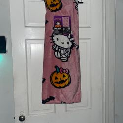 Hello Kitty Halloween Plush Throw Blanket 