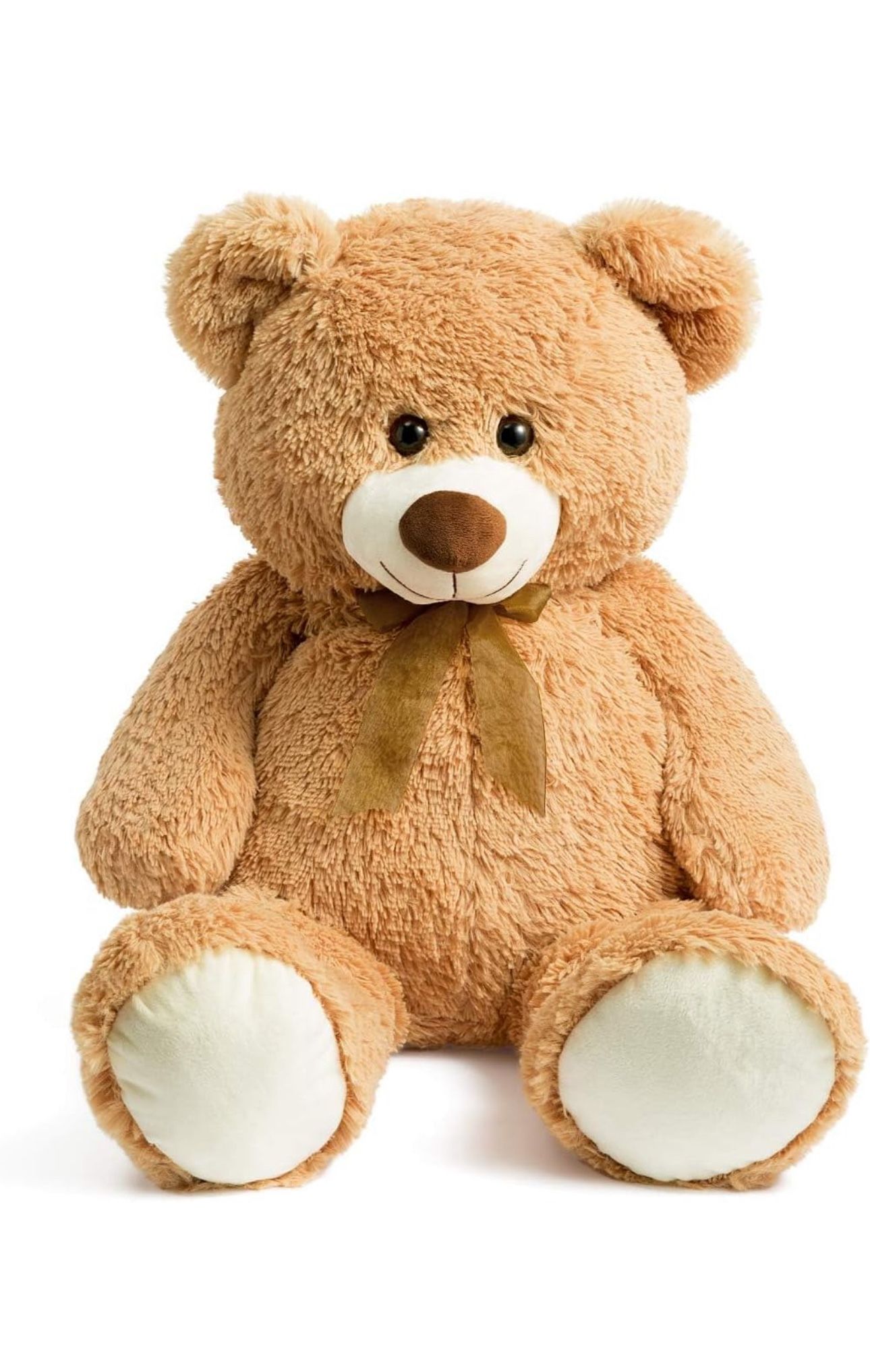 HollyHOME Big Teddy Bear Large Teddy Bear Stuffed Animal Birthday Valentines Day Plush for Kids and Girlfriend 36 inch Tan