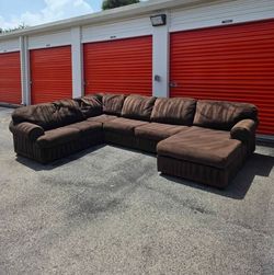 Large Brown Sectional  - FREE DELIVERY