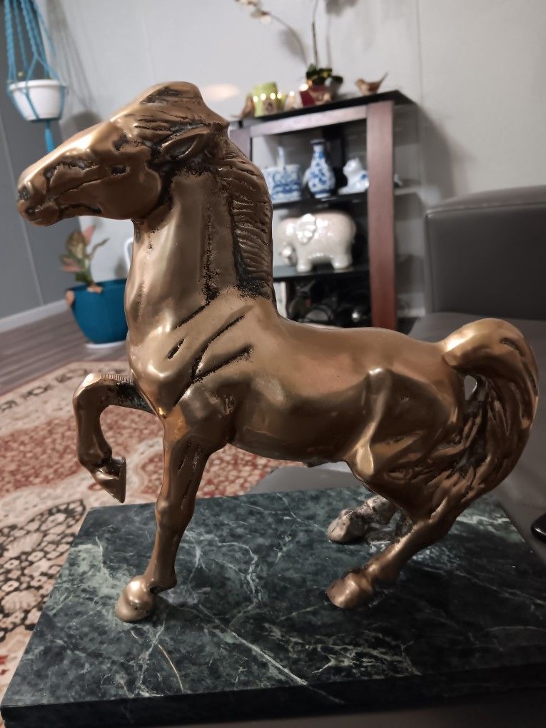 Antique Bronze Horse Statue Sculpture - Big 9lbs- Serious Callers Only