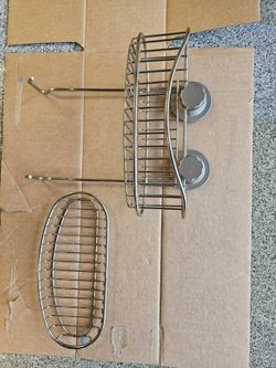 Hanging Shower Caddy, Bottom Shelf Detached