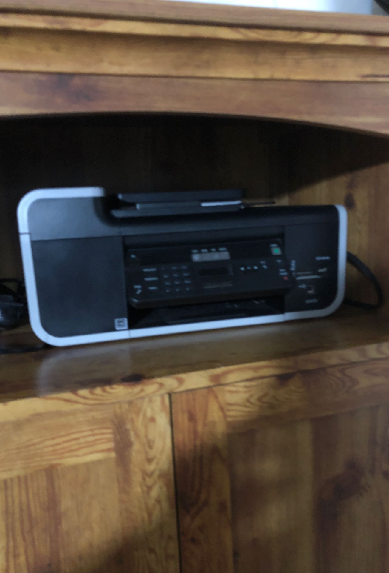 Desk, computer and printer w/ fax machine
