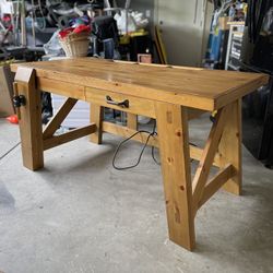 Pottery Barn - Bench style desk and matching file cabinet