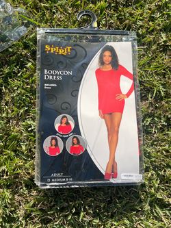 Spirit Red Bodycon Dress Adult Medium