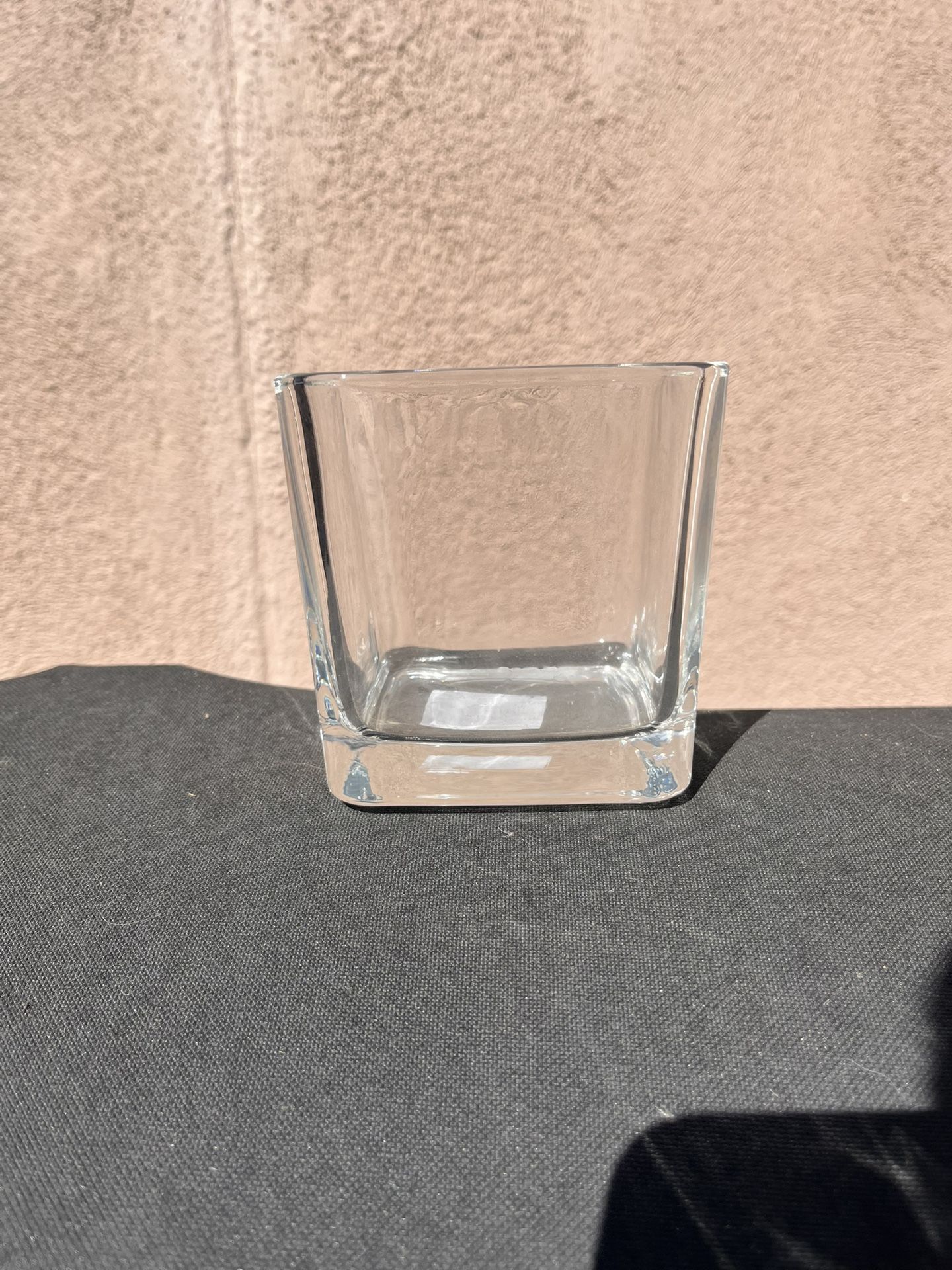Glass Square Vases & Small Glass Bowls