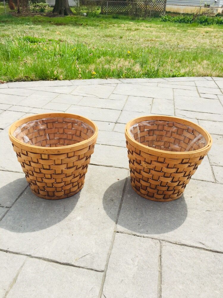 Natural Woven Plant Baskets