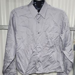Geoffrey Beene Fitted Dress Shirt - Large (0612)