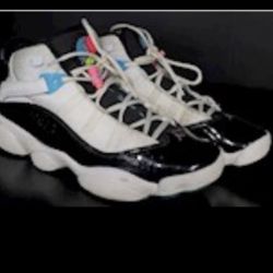 Nike Jordan 6 Rings Patent White Black Miami CK0017-100 Sz 9. 