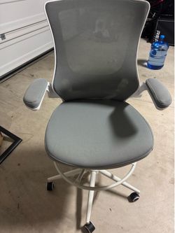 TALL white ergonomic chair