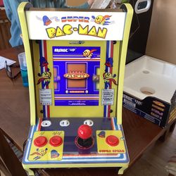 Arcade 1Up Super Pac-Man 4 In 1 Counter-Cade Table Top Game Used In Box