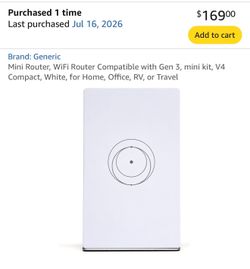 Mini Router, WiFi Router Compatible with Gen 3, mini kit, V4 Compact, White, for Home, Office, RV, or Travel