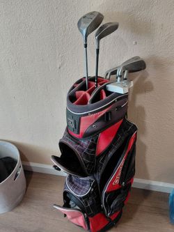 Golf Starter Set 6-SW + DRIVER 5 WOOD PUTTER BAG AND DOZEN BALLS
