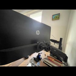 💻✨ HP Dual Monitor Combo + HUANUO Dual Arm Mount
