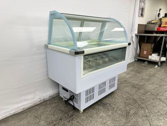 12 pan Ice Cream Gelato Display Dipping Cabinet freezer QBQ-188