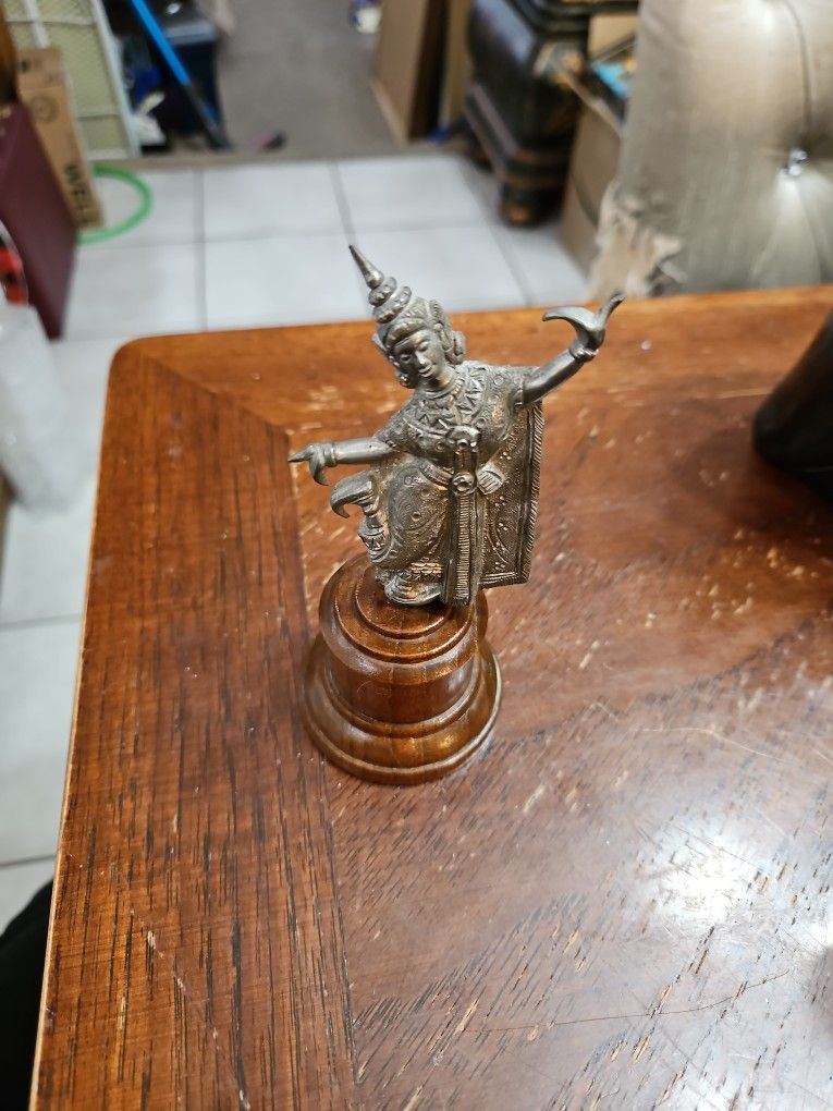 Burmese Pewter Dancing Figure