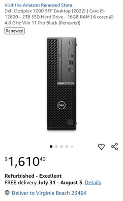 Like New FAST Dell Optiplex WorkStation PC Intel Core i5 -12600 CPU 16GB RAM 512GB NVMe SSD DVDRW Wi-Fi Wireless Windows 11 Professional