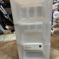 3-drawer storage cart with wheels 