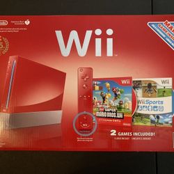 Wii Nintendo Rare Red 25th Anniversary Edition Ed.

