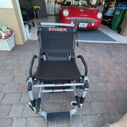 Zinger Foldable Electric Wheelchair Lightweight (47lbs)