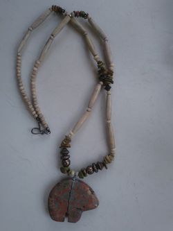 Native American big bear pendant necklace nice for Sale in