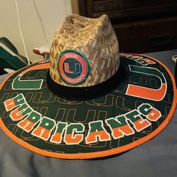 Miami Hurricanes Straw Hat