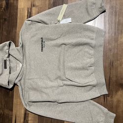 essentials dark oatmeal hoodie