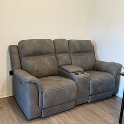 Ashley Power Reclining Loveseat With Console