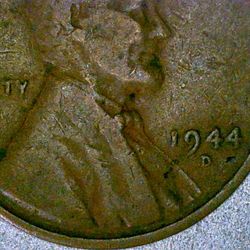 1944 D Mint Lincoln Wheat Penny "B" " E" Have Errors 
