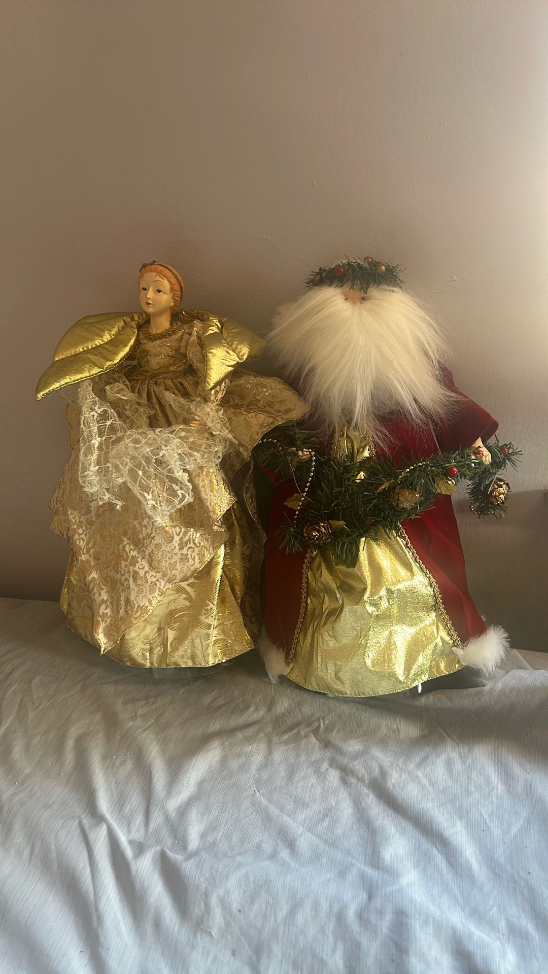Vintage Angel And Santa