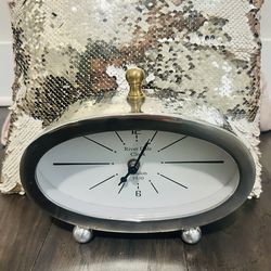 Silver and gold accent clock