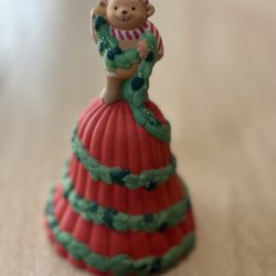 Vintage Avon Porcelain Christmas Bell (25) Garland Of Greetings