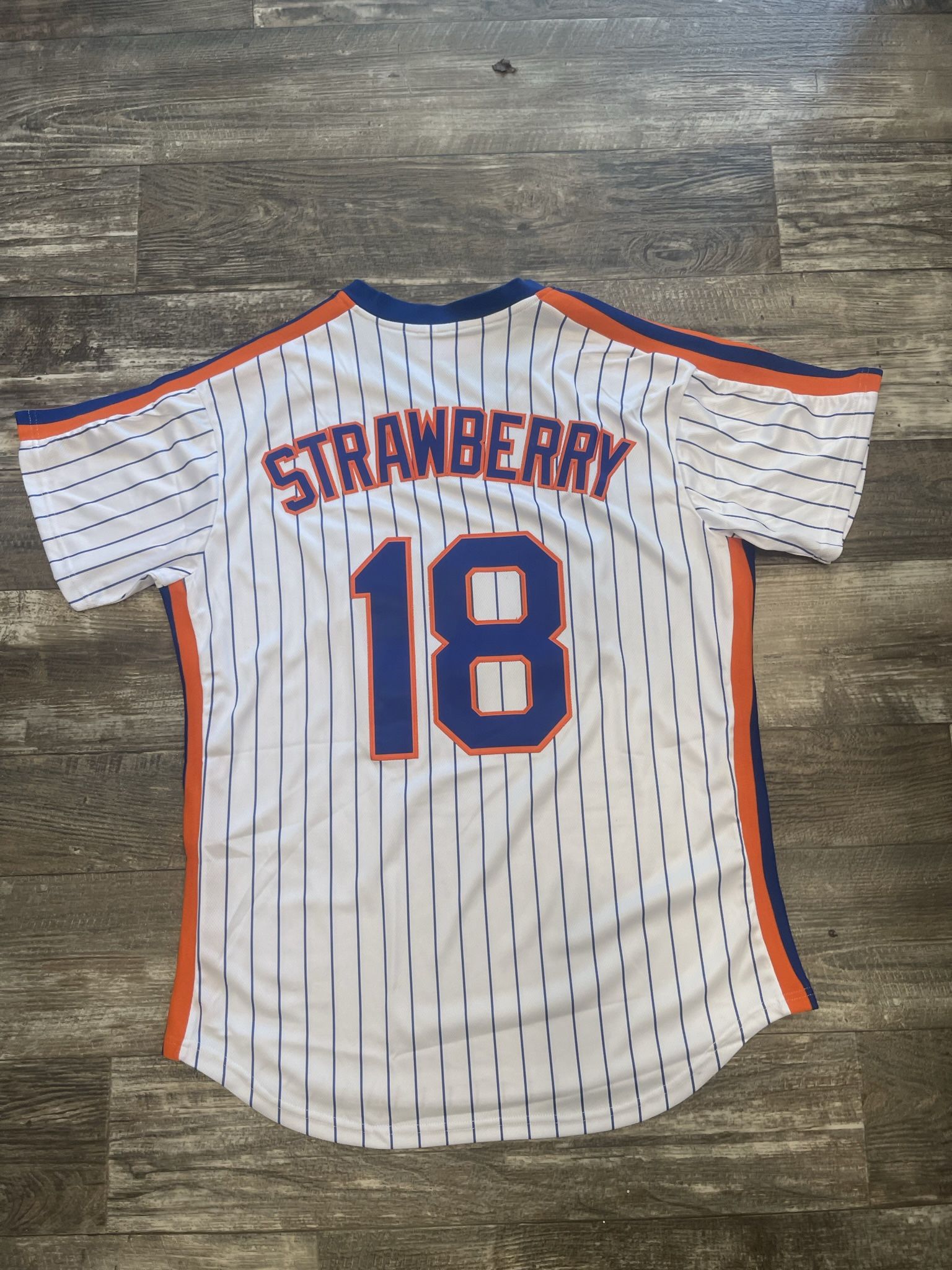 Darryl Strawberry (All Sizes) white pinstripe New York Mets throwback baseball