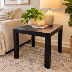 Black Square Side End Table