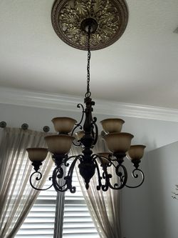 Illuminati 38.75" Chandelier & Matching Flush Mount Light
